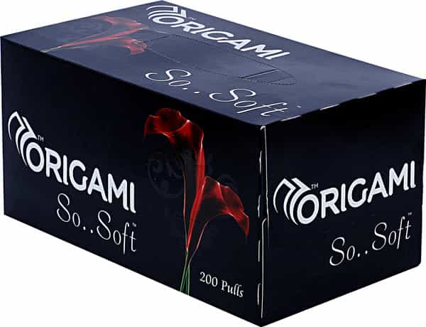 Origami So Soft Face Tissue Paper Box / Car Facial Tissue Box - 2 Ply - 200 Pulls