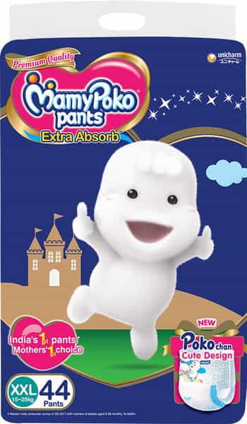 Mamypoko Pants Extra Absorb Diaper (Xxl Size) - 44 Diapers