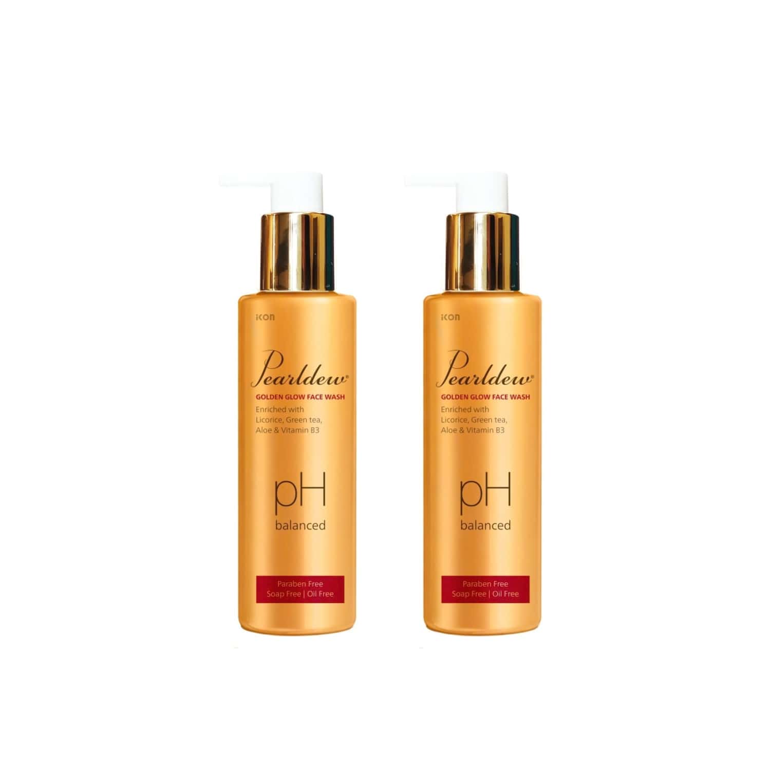 Pearldew Golden Glow Face Wash 100 Ml | Regain Your Glow With Green Tea | Aloe (pack Of 2)