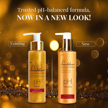 Pearldew Golden Glow Face Wash 100 Ml | Regain Your Glow With Green Tea | Aloe (Pack Of 2)