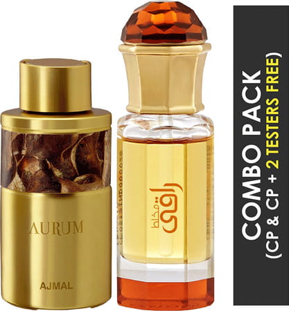 Ajmal Aurum Cp Attar 10Ml For Women And Mukhallat Raaqi Cp Attar 10Ml For Unisex