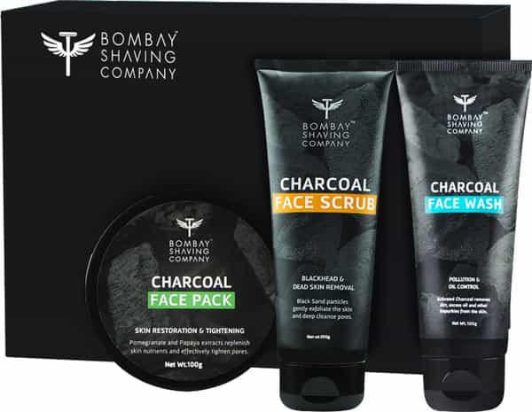 Bombay Shaving Company Deep Cleansing & De-Tan Charcoal Set (Set Of 3)