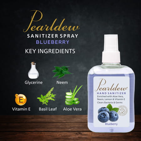 Pearldew Hand Sanitizer Spray (Blueberry) 250 Ml - Pack Of 1