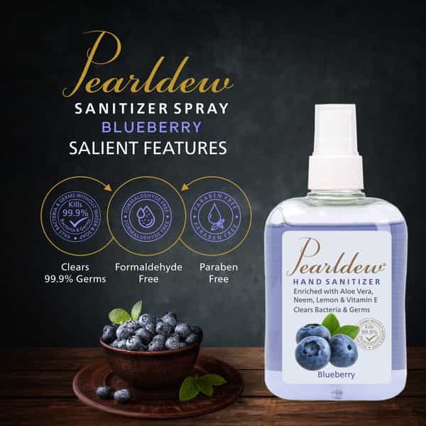 Pearldew Hand Sanitizer Spray (Blueberry) 250 Ml - Pack Of 1