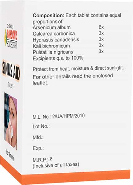 Dr Bakshi's Bakson Homoeopathy Sinus Aid Tablet 75