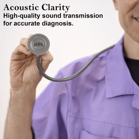 Bpl Medical Technologies St-06 Stainless Steel Dual Premium Adult Chest Piece Stethoscope - Grey