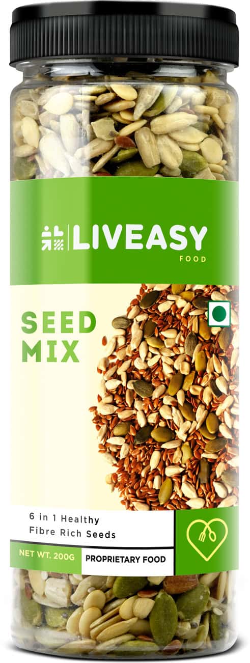 Liveasy Foods Healthy Seed Mix - Blend Of 6 Fibre Rich Healthy Seeds - 200 Gms