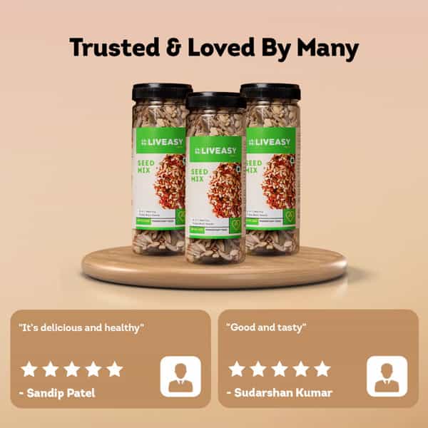 Liveasy Healthy Seed Mix - Blend Of 6 Fibre Rich Healthy Seeds - 200 Gms