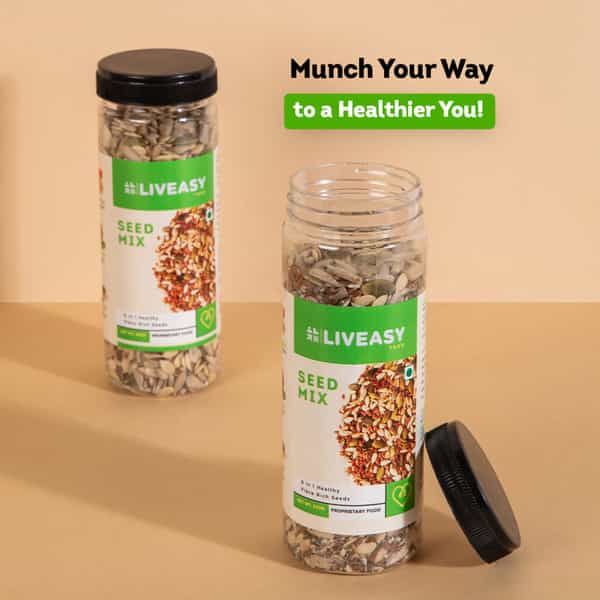 Liveasy Healthy Seed Mix - Blend Of 6 Fibre Rich Healthy Seeds - 200 Gms