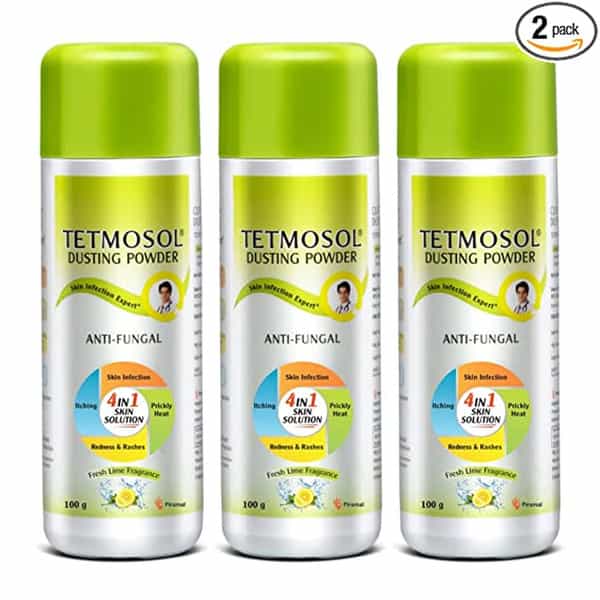 Tetmosol Anti-Fungal Dusting Powder -Fights Skin Infections | Heat | Itching - Pack Of 3 (3X100gms)