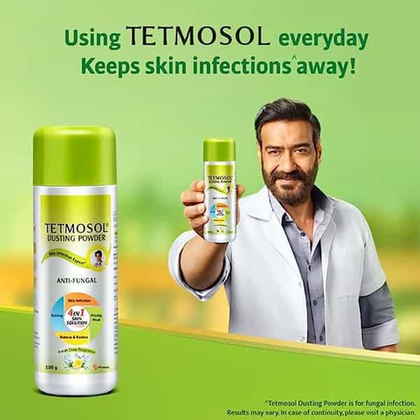 Tetmosol Anti-Fungal Dusting Powder -Fights Skin Infections | Heat | Itching - Pack Of 3 (3X100gms)