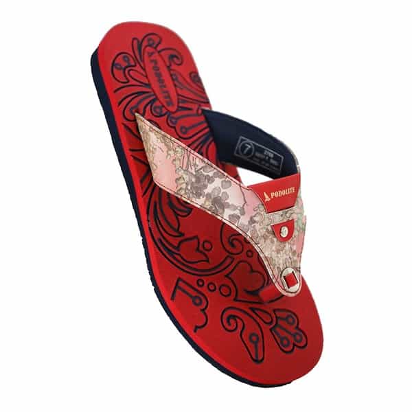 Podolite 2708 Ladies Red Size 7 Slippers 1
