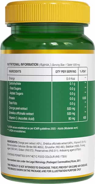 Pure Nutrition Vitamin C L Vitamin C Tablets For Immunity & Glowing Skin L - 60 Tablets