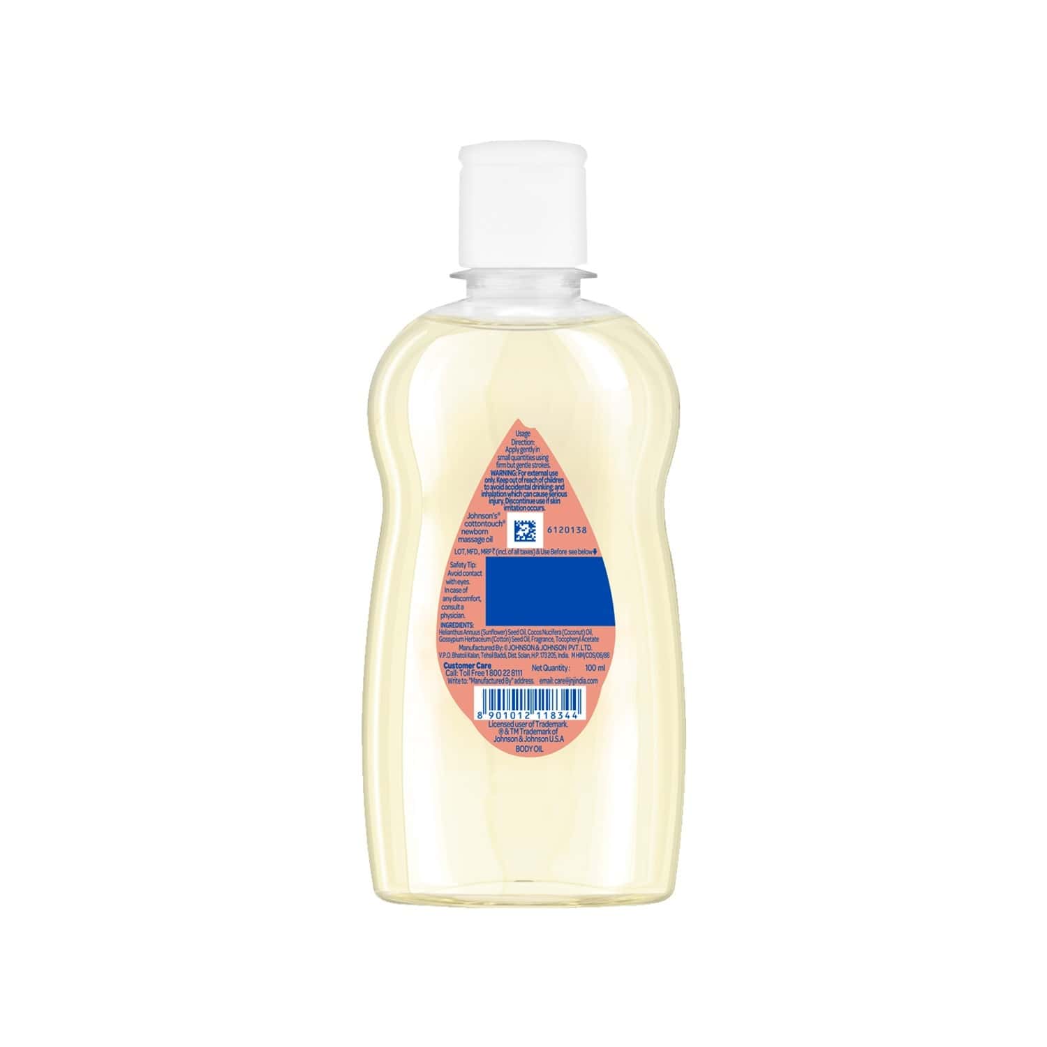 Buy JOHNSON'S BABY COTTONTOUCH NEWBORN MASSAGE OIL 100ML Online & Get