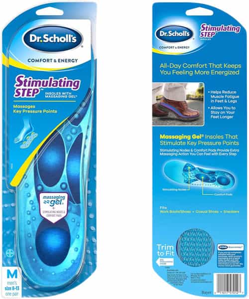 Dr. Scholl Comfort And Energy Stimulating Step Insoles For Men | 1 Pair | Size 8-13