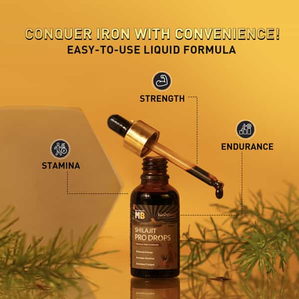 Koshaveda Shilajit Pro Drops By Muscleblaze | Shilajit Original With Gokshura - 30 Ml (Pack Of 2)