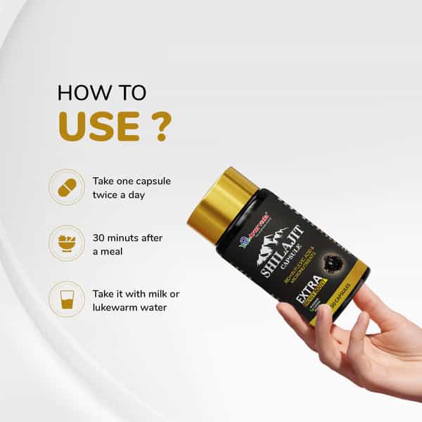 A R Ayurveda Ayurvedic Shilajit Capsules For Men| Natural Men's Vitality Support - 30 Capsules