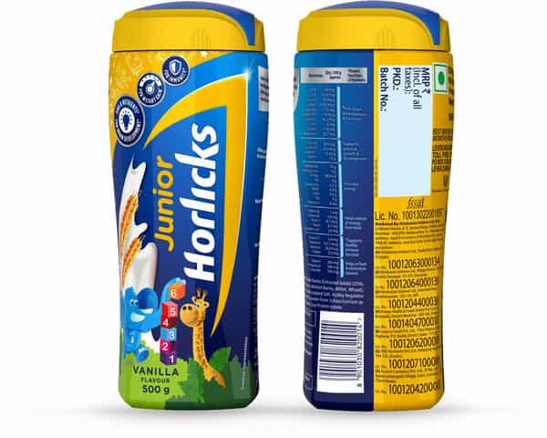 Horlicks Junior Nutrition Drink Vanilla 500 G Jar