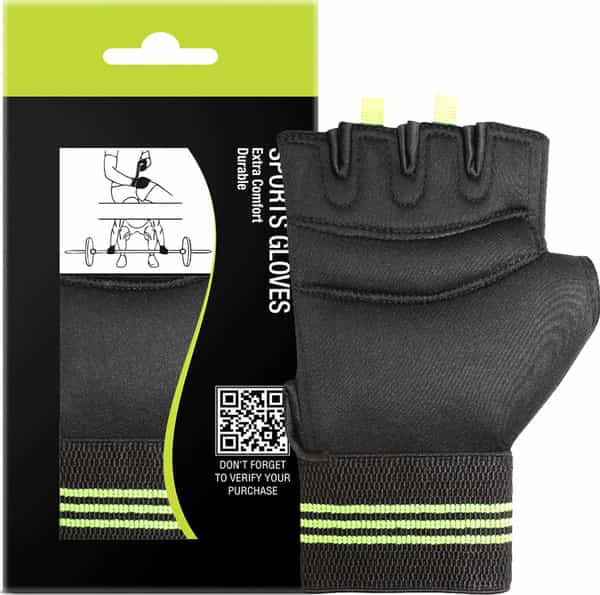 Musclexp Pro-Comfort Durable Gym Sports Gloves Lifting Cycling Non-Slip (Black & Green) 1 Pair
