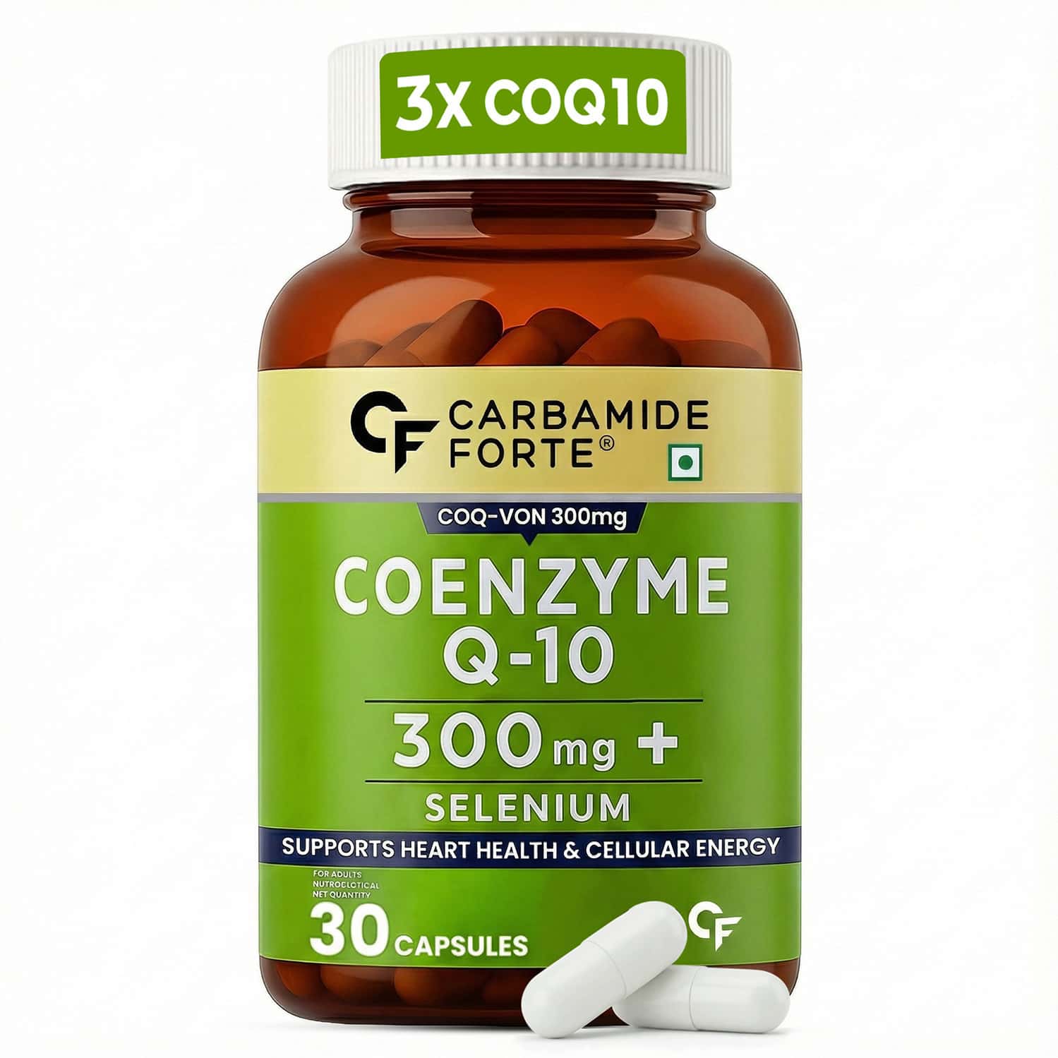 Carbamide Forte Coenzyme Q10 | Selenium 40mcg | Support Heart And Vascular Health - 30 Capsule