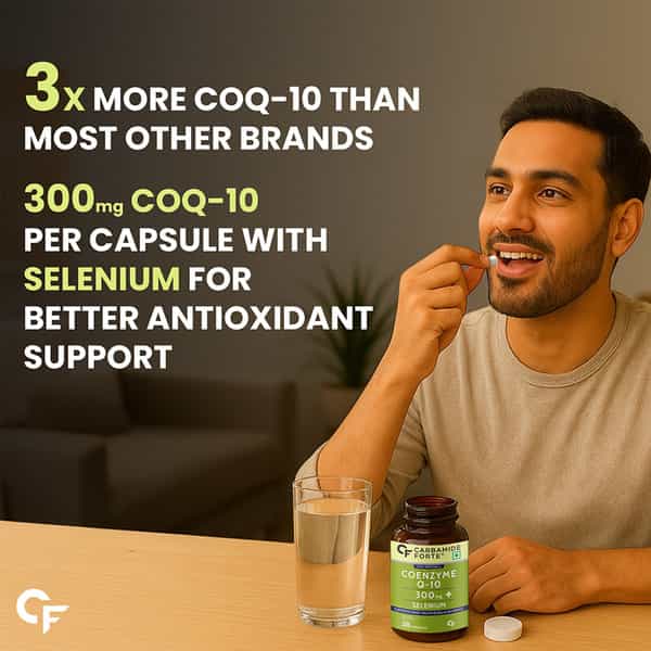 Carbamide Forte Coenzyme Q10 | Selenium 40Mcg | Support Heart And Vascular Health - 30 Capsule