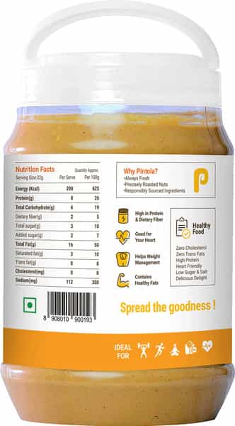 Pintola Classic Crunchy Peanut Butter 2.5Kg Jar