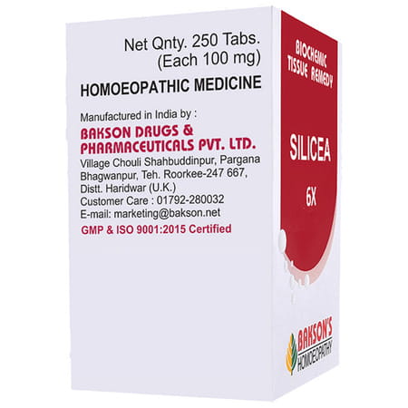 Baksons Homoeopathy Silicea Biochemic Tablet 6X 250 No's