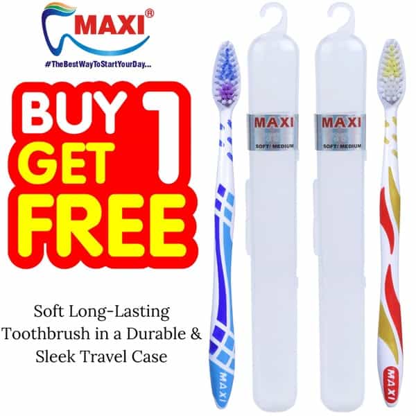 Maxi For You Toothbrush Travel Pack (Buy 1 Get 1 Free)