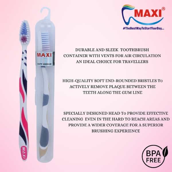 Maxi For You Toothbrush Travel Pack (Buy 1 Get 1 Free)