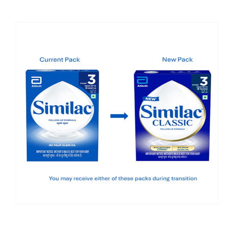 Similac Classic Stage 3 Follow-Up Formula (From 12 - 18 Months) Refill Of 400 Gm