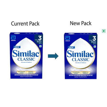 Similac Classic Stage 3 Follow-Up Formula (From 12 - 18 Months) Refill Of 400 Gm