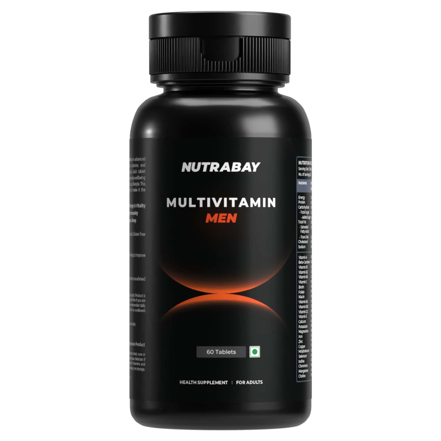 Nutrabay Pro Active Multivitamin For Men - 25 Vitamins & Minerals - 60 Veg Multivitamin Tablet