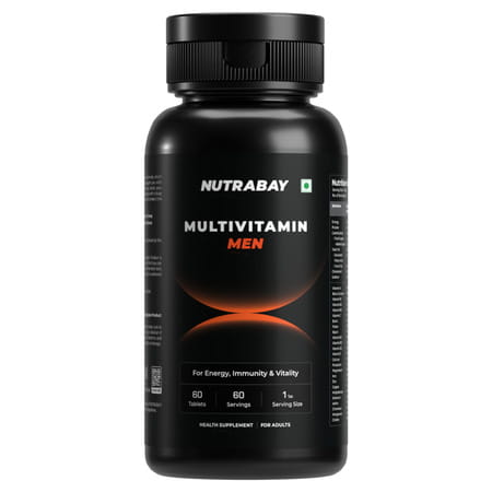 Nutrabay Pro Active Multivitamin For Men - 25 Vitamins & Minerals - 60 Veg Multivitamin Tablet