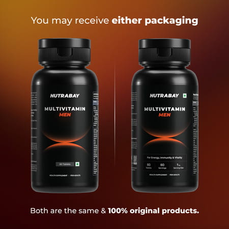 Nutrabay Pro Active Multivitamin For Men - 25 Vitamins & Minerals - 60 Veg Multivitamin Tablet