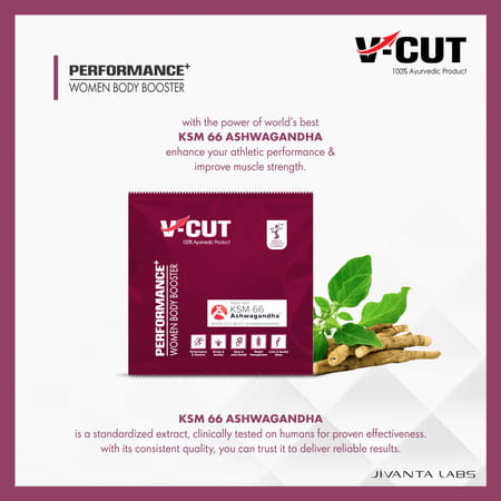 V-Cut Women Body Booster | Ayurvedic Energy & Strength | Boosts Stamina & Immunity - 15 Sachets