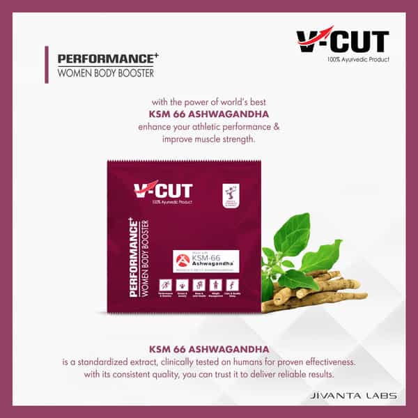 V-Cut Women Body Booster | Ayurvedic Energy & Strength | Boosts Stamina & Immunity - 15 Sachets