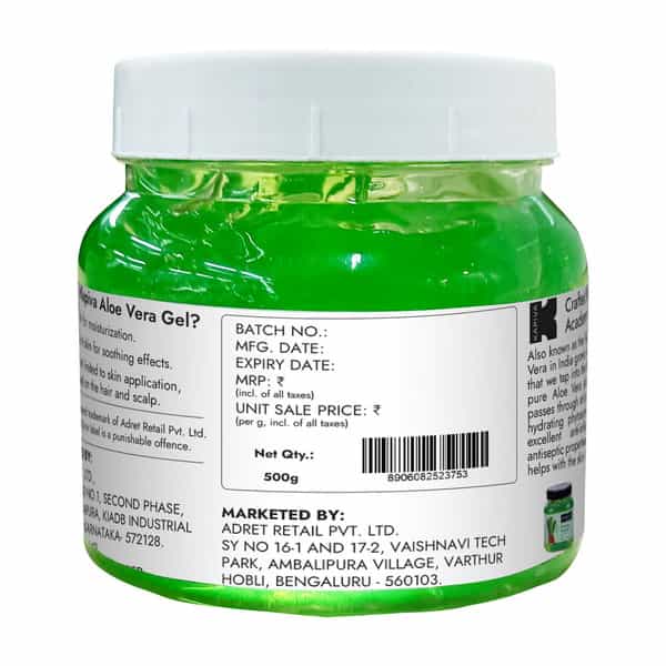 Kapiva Pure Aloe Vera Skin Gel - Hydrating Gel For Face - 500G