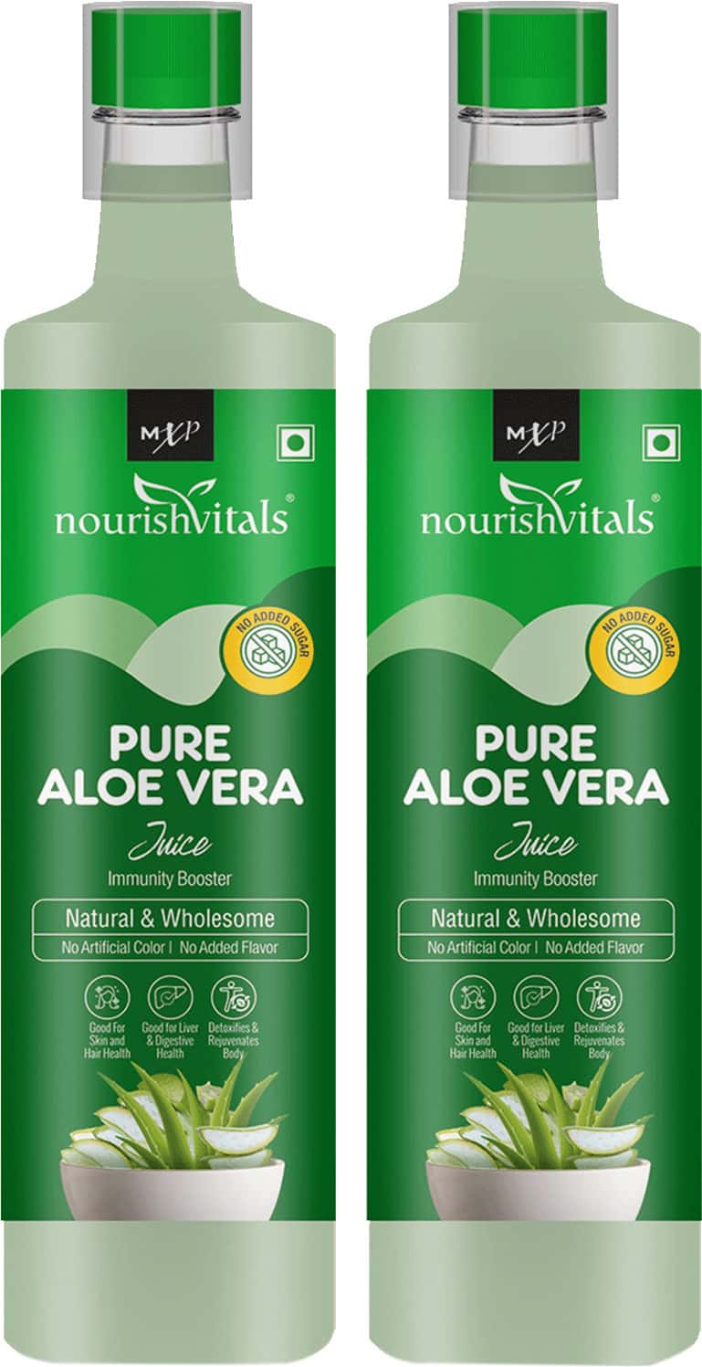 Nourishvitals Pure Aloe Vera Juice | 500ml (Pack Of 2)