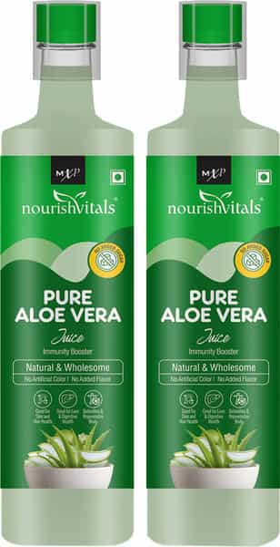 Nourishvitals Pure Aloe Vera Juice | 500Ml (Pack Of 2)