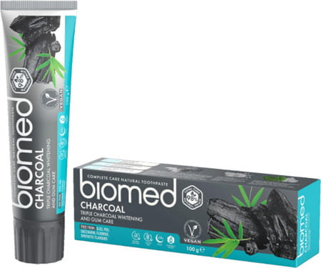 Biomed Charcoal Toothpaste - Buy Two Get One Mouthwash Free - 100gm