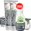 Biomed Charcoal Toothpaste - Buy Two Get One Mouthwash Free - 100Gm