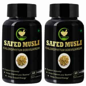 Fij Ayurveda Safed Musli Extract Capsule (chlorophytum Borivilianum) - 500mg 60 Capsules (pack Of 2)