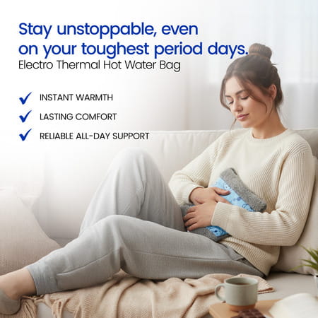 Stergic Hot Water Bag Pain Relief Rechargeable Heating Bag For Back Joint & Menstrual Pain 1 No'S