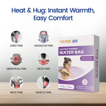 Stergic Hot Water Bag Pain Relief Rechargeable Heating Bag For Back Joint & Menstrual Pain 1 No'S