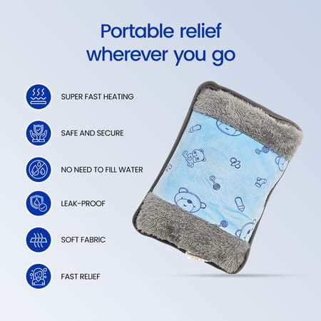 Stergic Hot Water Bag Pain Relief Rechargeable Heating Bag For Back Joint & Menstrual Pain 1 No'S