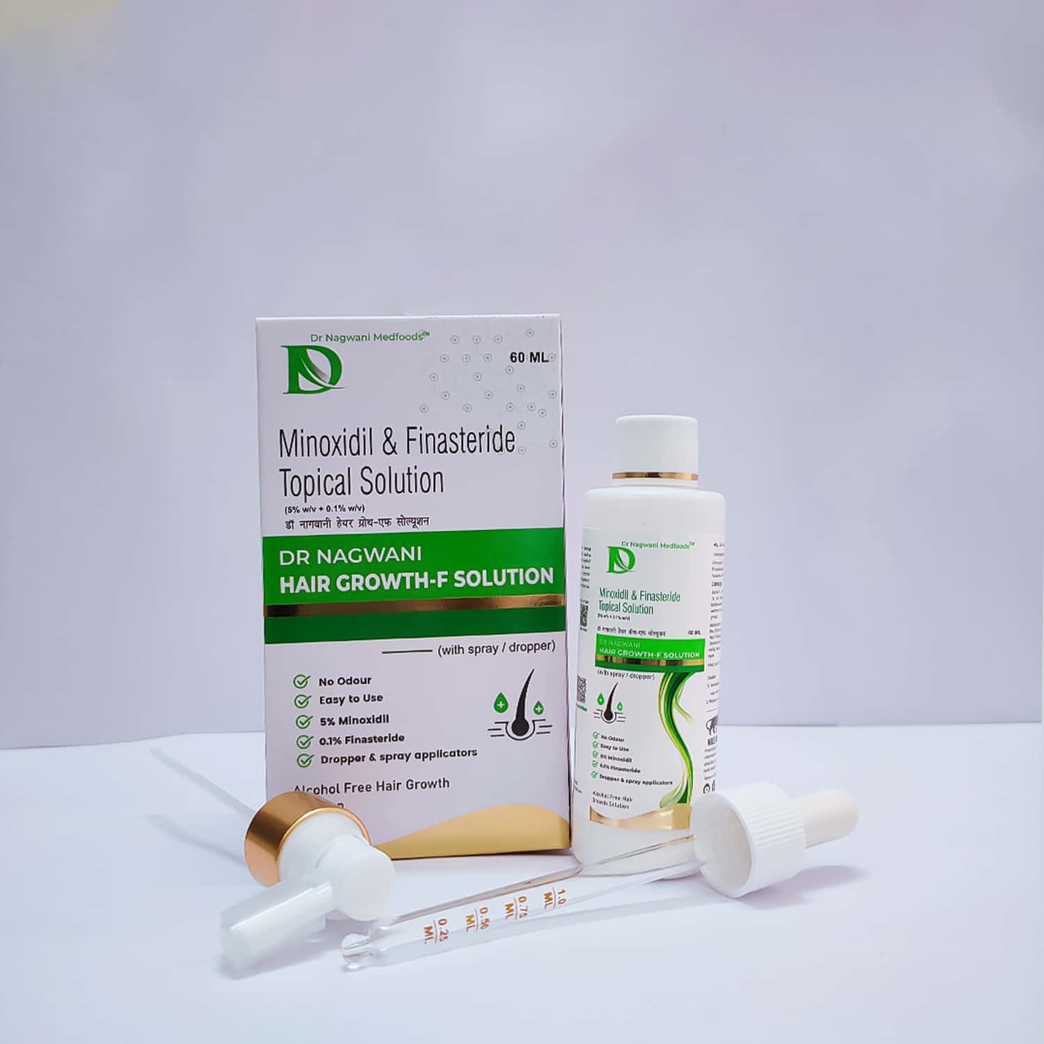 Dr Nagwani Minoxidil 5% & Finasteride 0.1% 60ml Hair Growth F Topical Solution