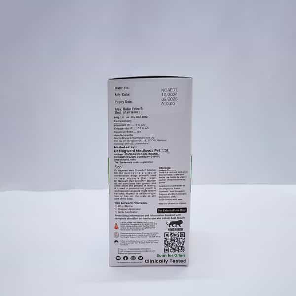Dr Nagwani Minoxidil 5% & Finasteride 0.1% 60Ml Hair Growth F Topical Solution