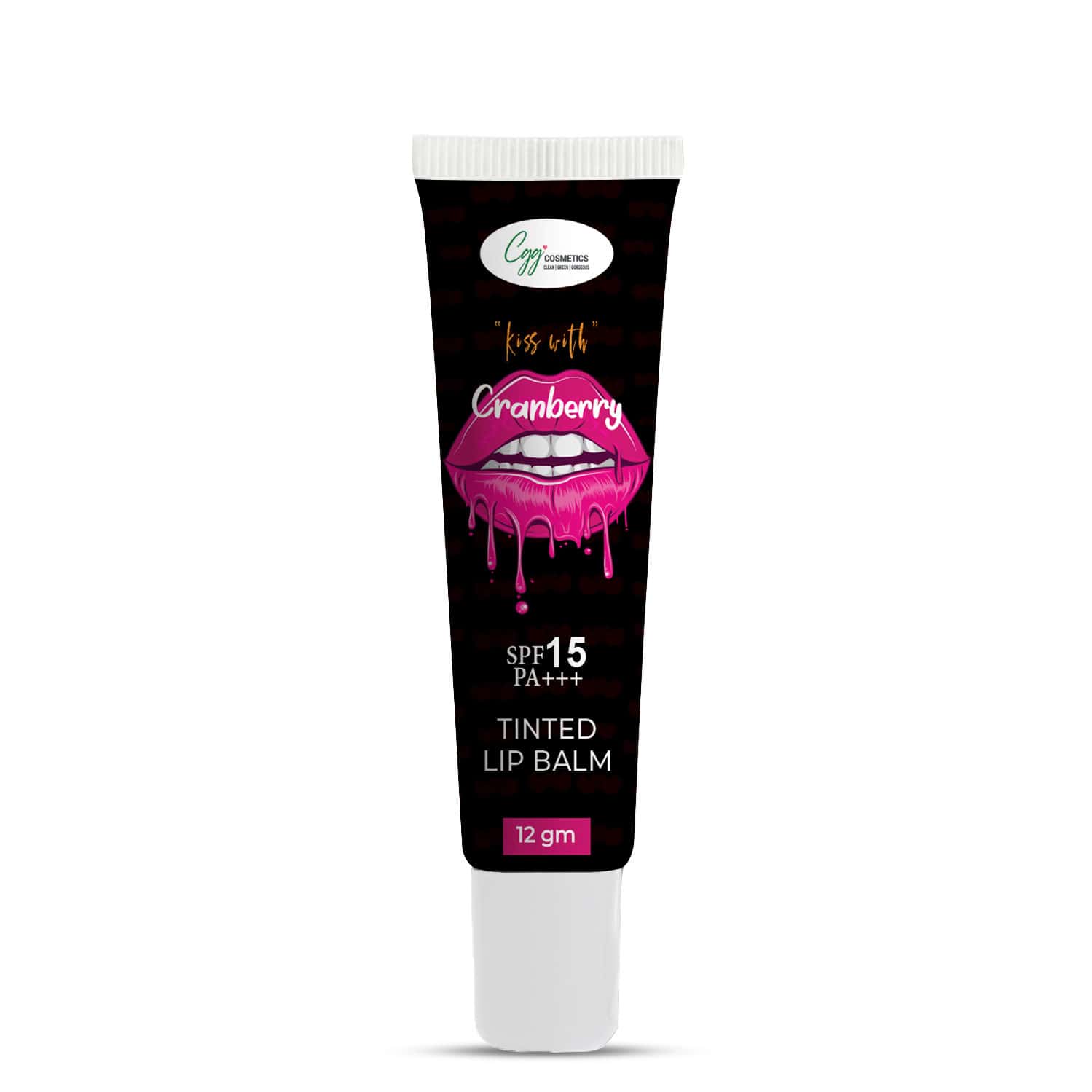 Cgg Cosmetics Cranberry Lip Balm|Spf15|Soft & Natural Pink Lips| Vit C+E|Fades Lip Pigmentation|10g