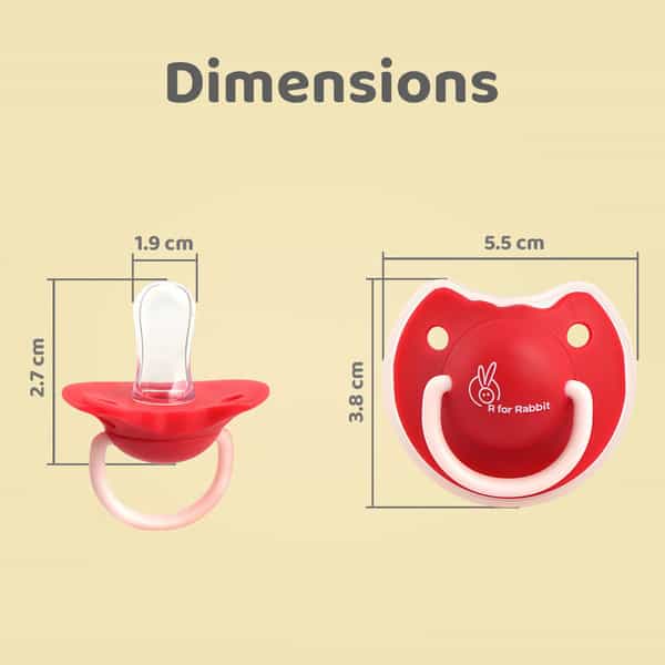 R For Rabbit Tusky Pacifier-M Red