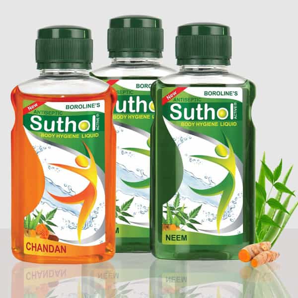 Boroline Suthol Neem Antiseptic Liquid Drop 2X200ml Suthol Chandan Liquid Drop 200Ml